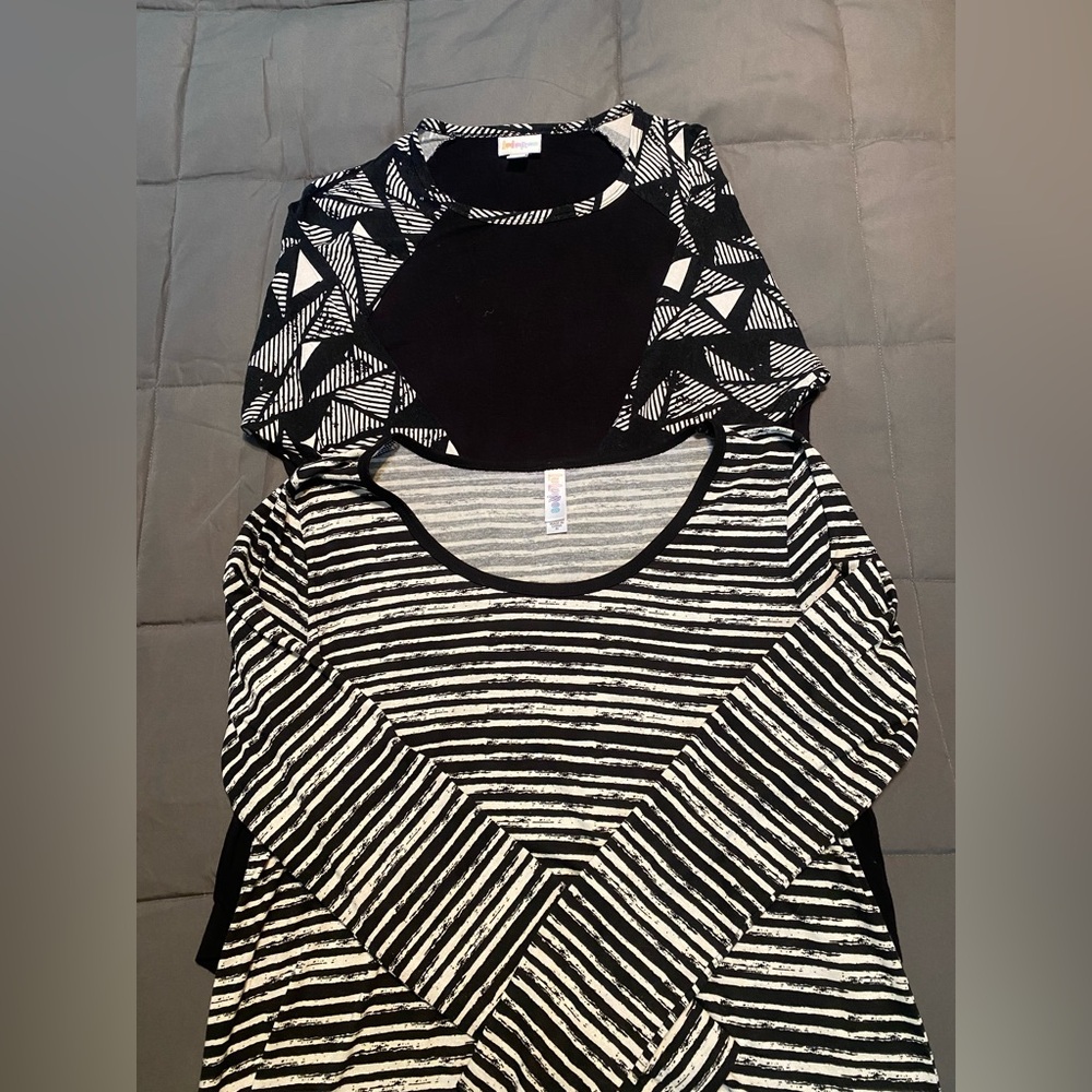 LuLaRoe Black and White Tops